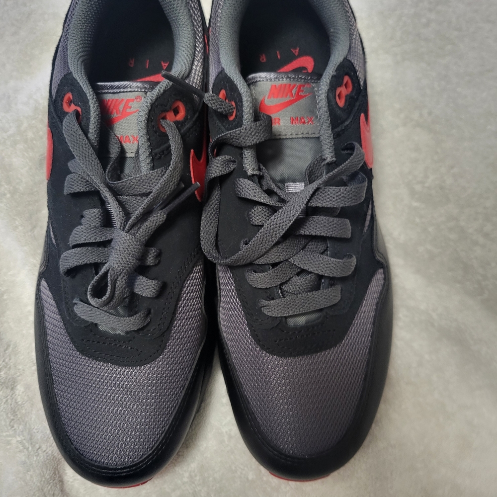 Nike Athletic Shoes - Black and Gray with Red Accents